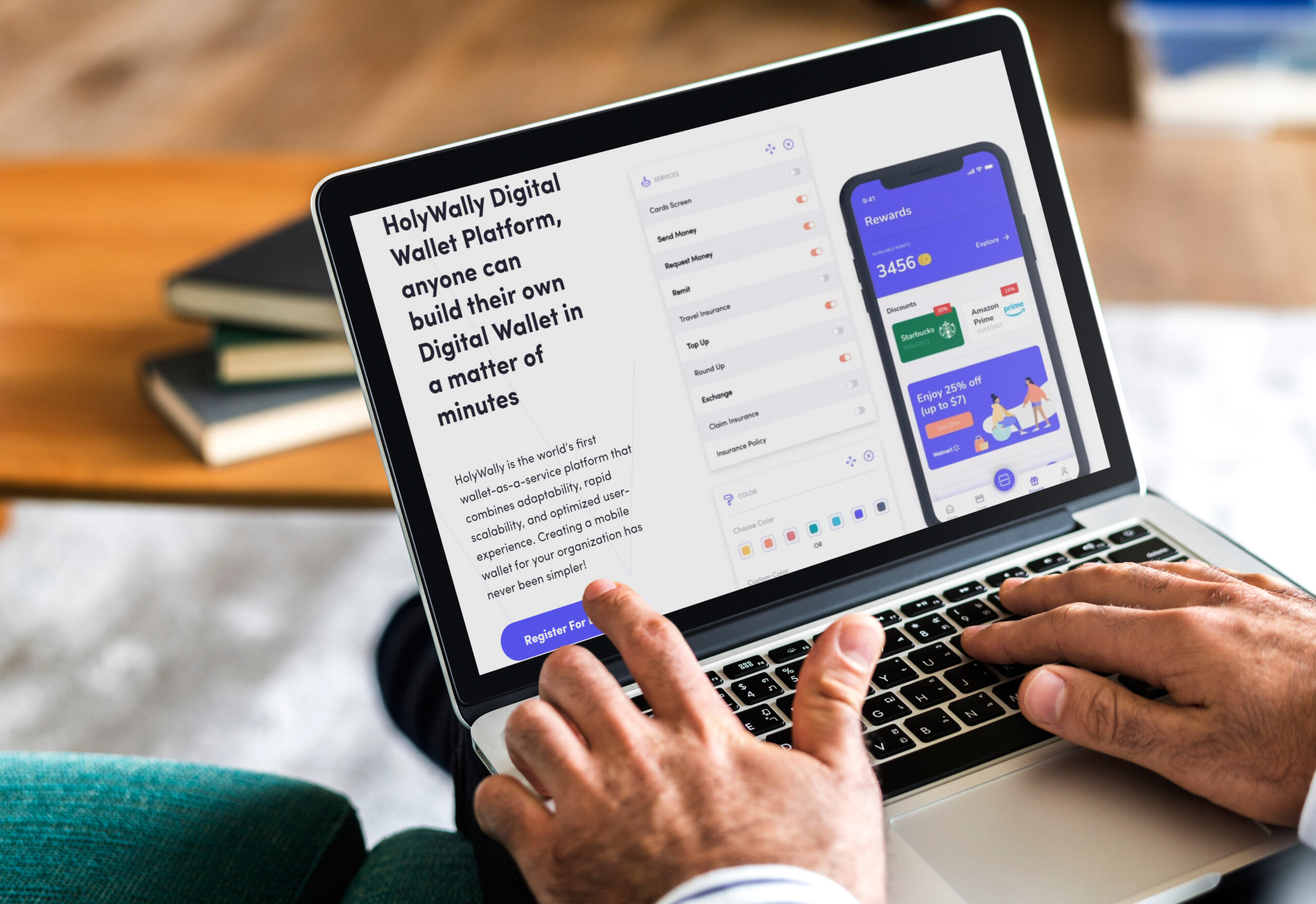 (Mockup) Screenshot of HolyWally Case Study